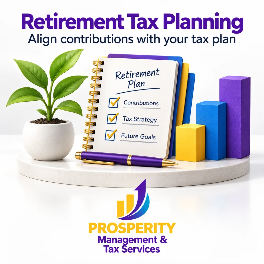Retirement Tax Planning — align contributions with your tax plan