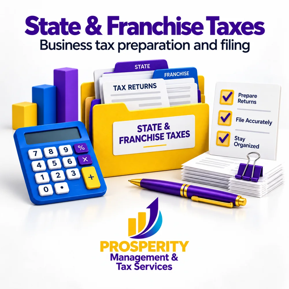 State and Franchise Taxes — business tax preparation and filing
